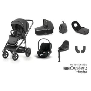 BABYSTYLE OYSTER 3, CYBEX CLOUD T & BASE LUXURY BUNDLE - ALL COLOURS
