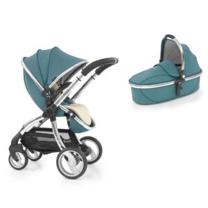 Egg Stroller with Carrycot, Changing Bag & Luxury Fleece Liner - Cool Mist