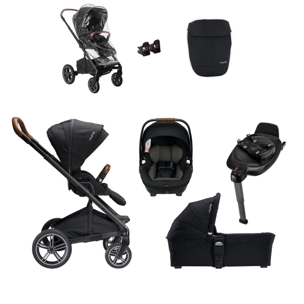 Nuna Mixx NEXT, Carrycot, Nuna Arra & NEXT Base - Caviar