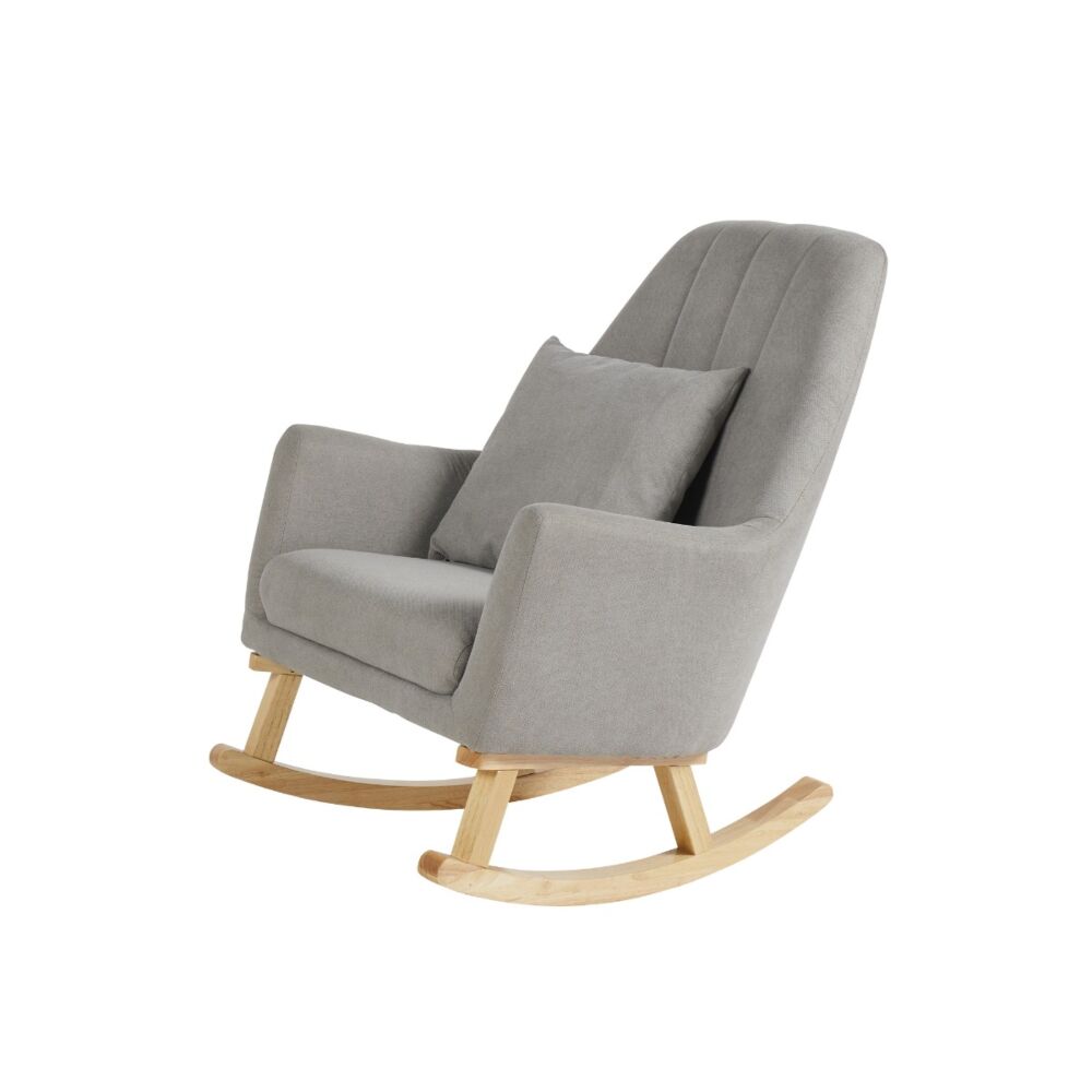 Pearl Grey - Eden Deluxe Rocking Chair shown at an angle