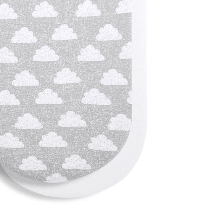Snuz Twin Pack Sheets to fit Moses or Carrycot size - Cloud