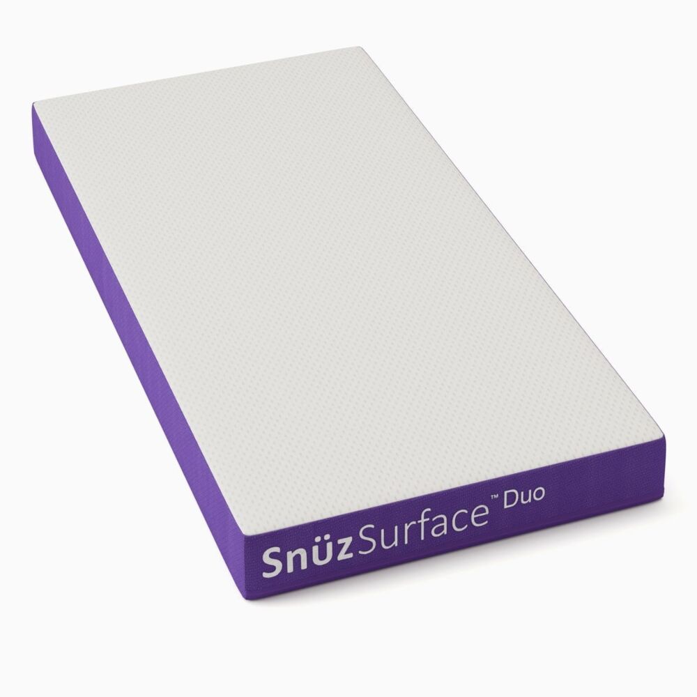 SnuzSurface Duo Dual Sided Cot Bed Mattress - 70 x 140 showing the full mattress