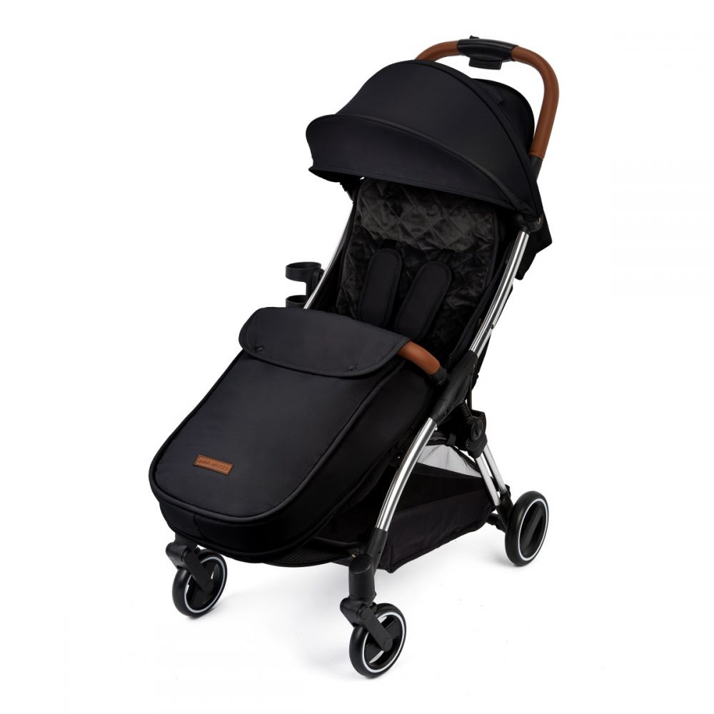 Black/Tan - Gravity Max Stroller Ickle Bubba shown with the footmuff
