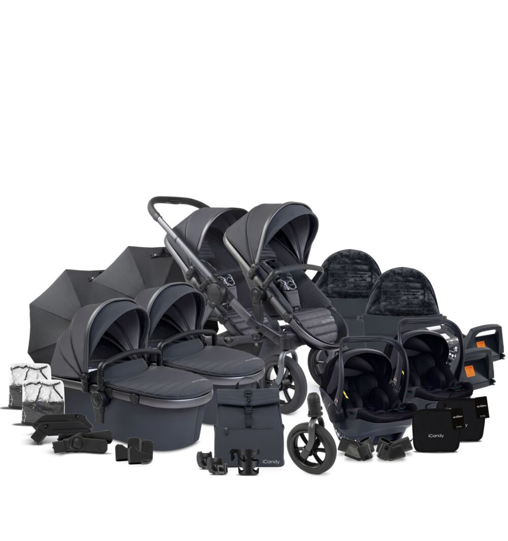 iCandy Peach 7 All-terrain Twin Complete bundle with Cocoon Car seat and base