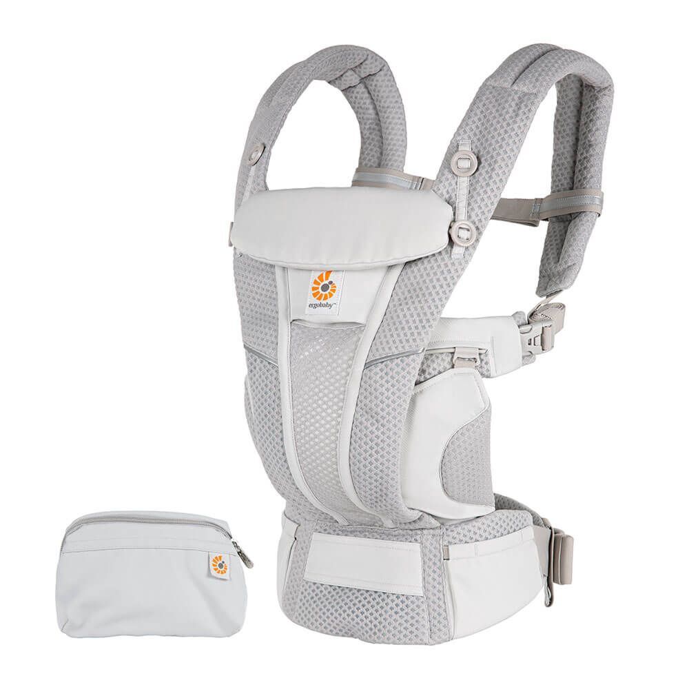 Ergobaby Pearl Grey Omni Breeze shown on its own