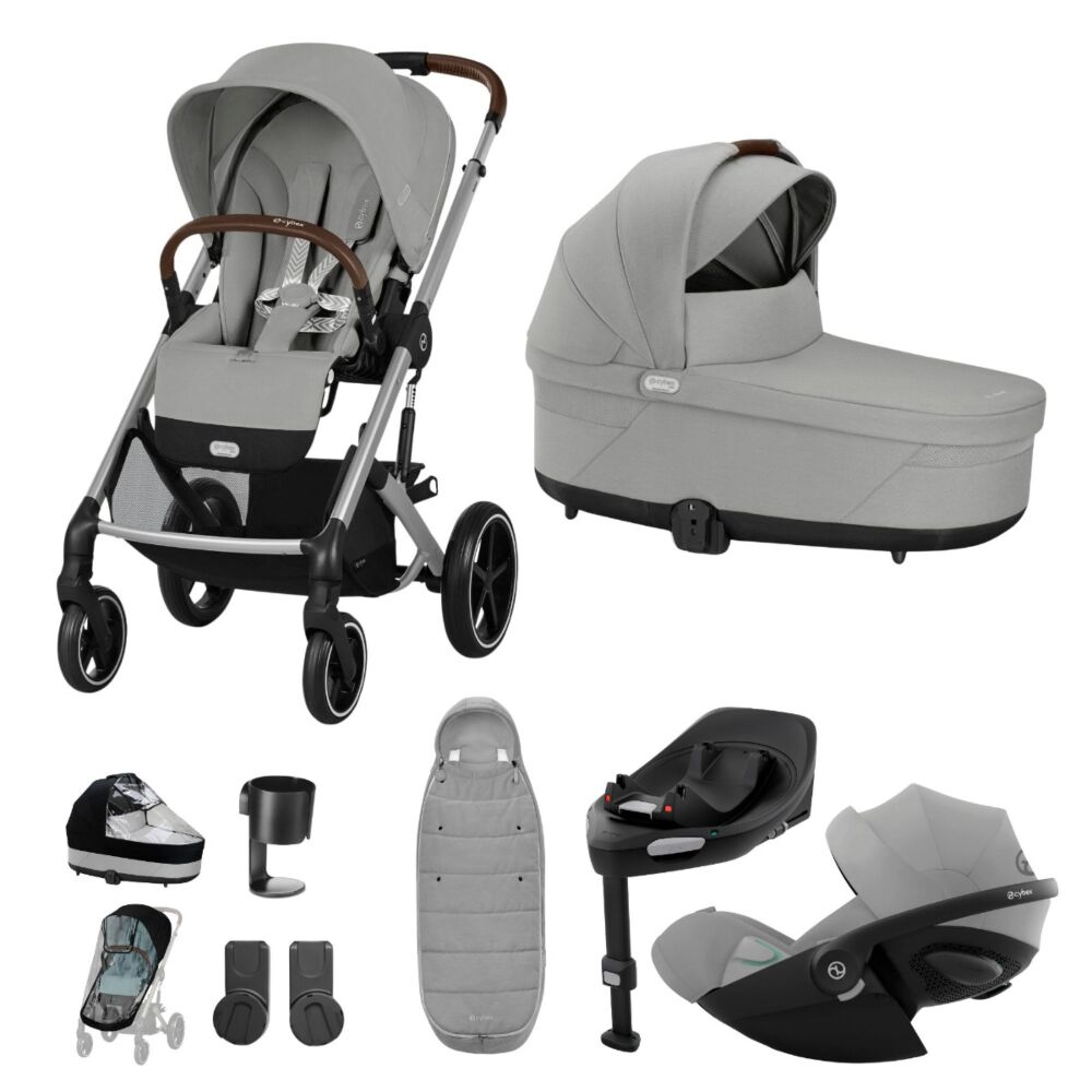 Cybex Balios 10 piece bundle with Cloud G and Base G - Stone Grey