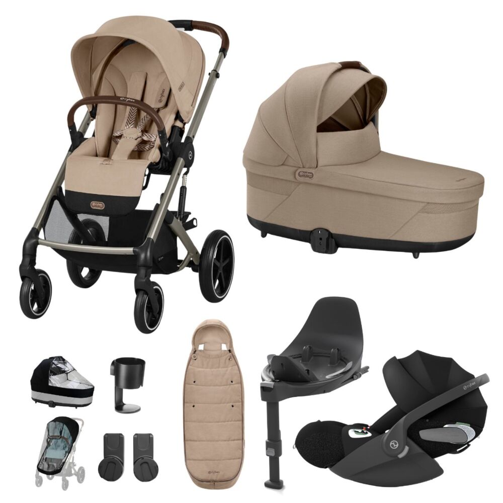 Cybex Balios S Lux bundle Almond Beige with Sepia Black Cloud T and Base T