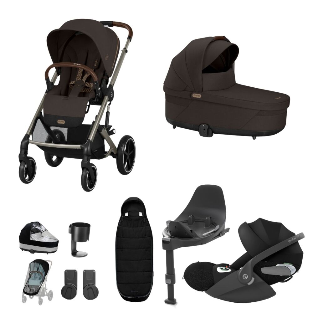 Cybex Balios S Lux bundle Chocolate Brown with Sepia Black Cloud T and Base T
