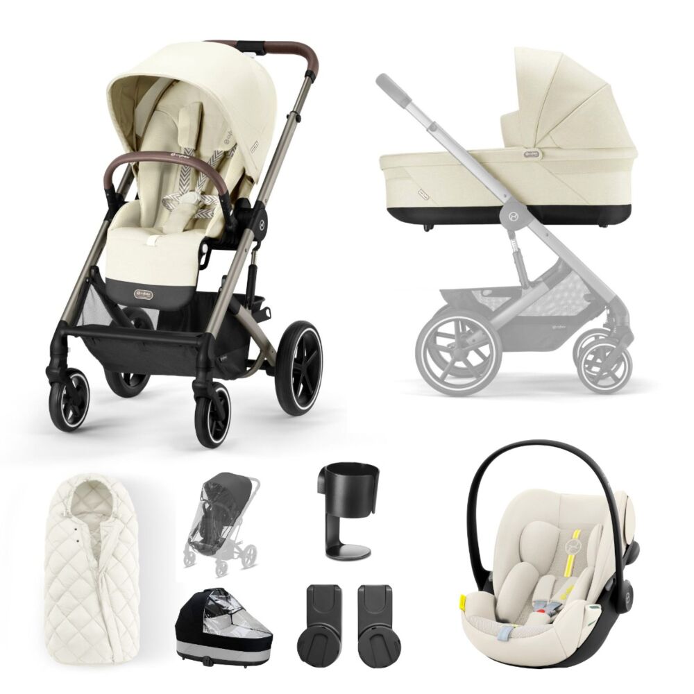 Cybex Balios 10 piece bundle with Cloud G and Base G - Seashell Beige