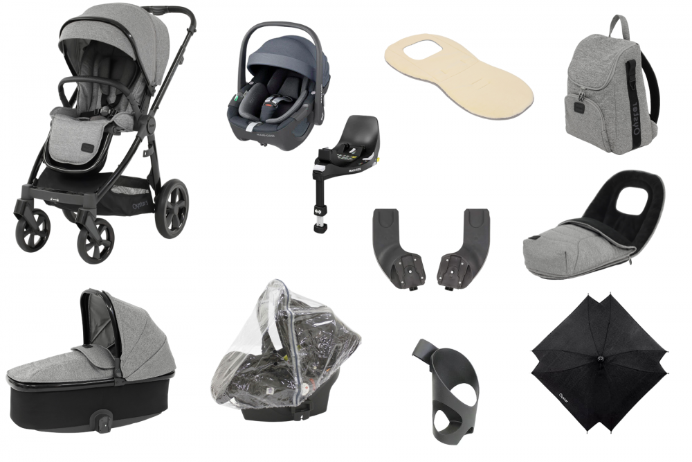 Babystyle Oyster 3, Maxi Cosi Pebble 360 & Base Ultimate Bundle - All Colours