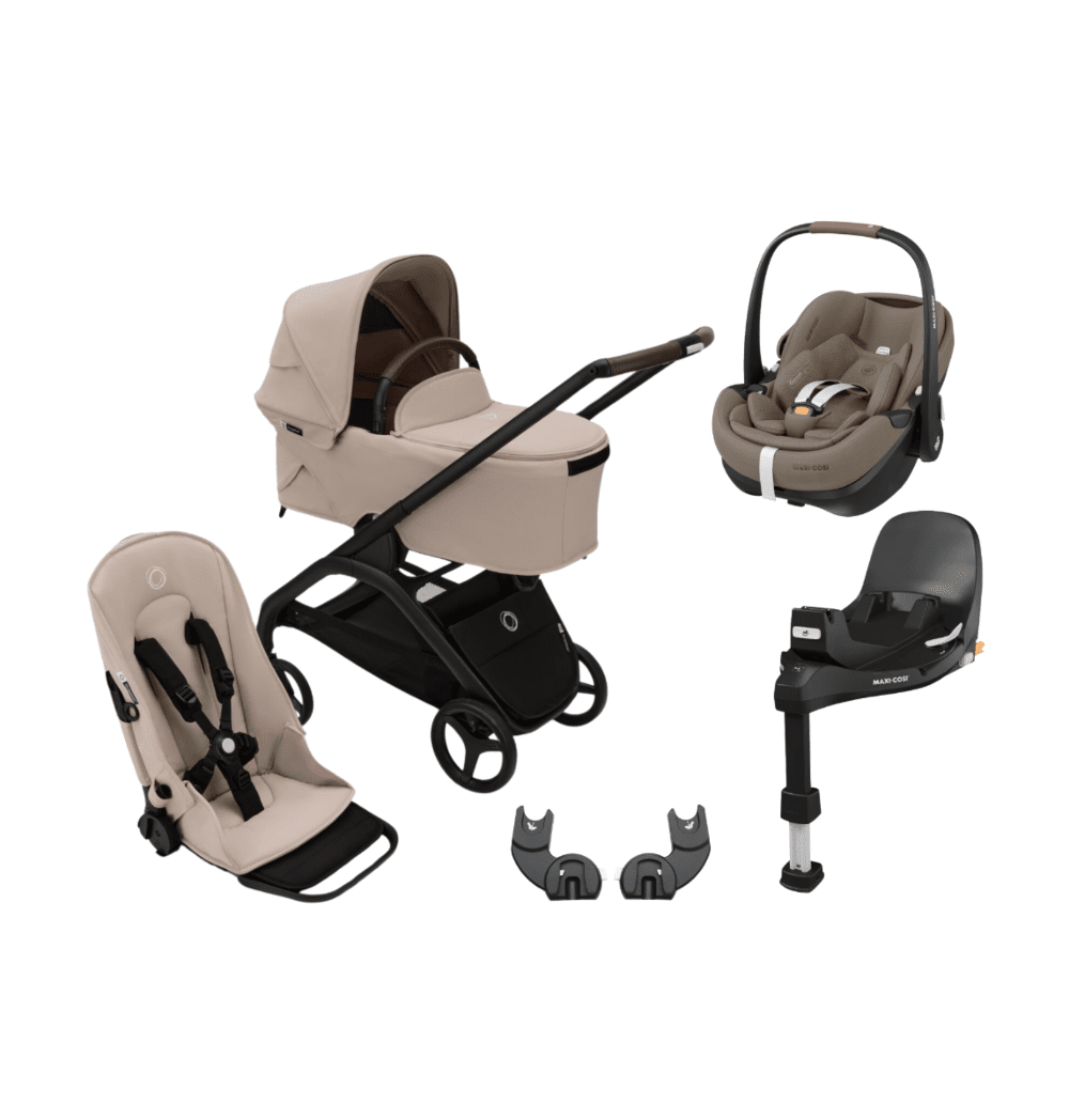 Bugaboo Dragonfly Travel System with Maxi Cosi Pebble 360 Pro 2 and Familyfix 360 Pro Base