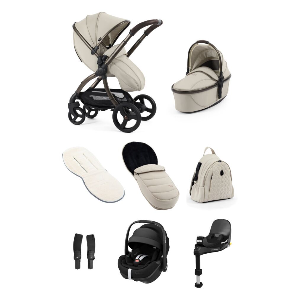Egg 3 Luxury Bundle with Maxi Cosi Pebble 360 Pro2 and Familyfix Pro  - Cashmere