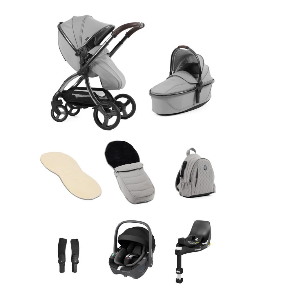 Egg 3 Glacier luxury Bundle with Maxi Cosi Pebble 360 and base