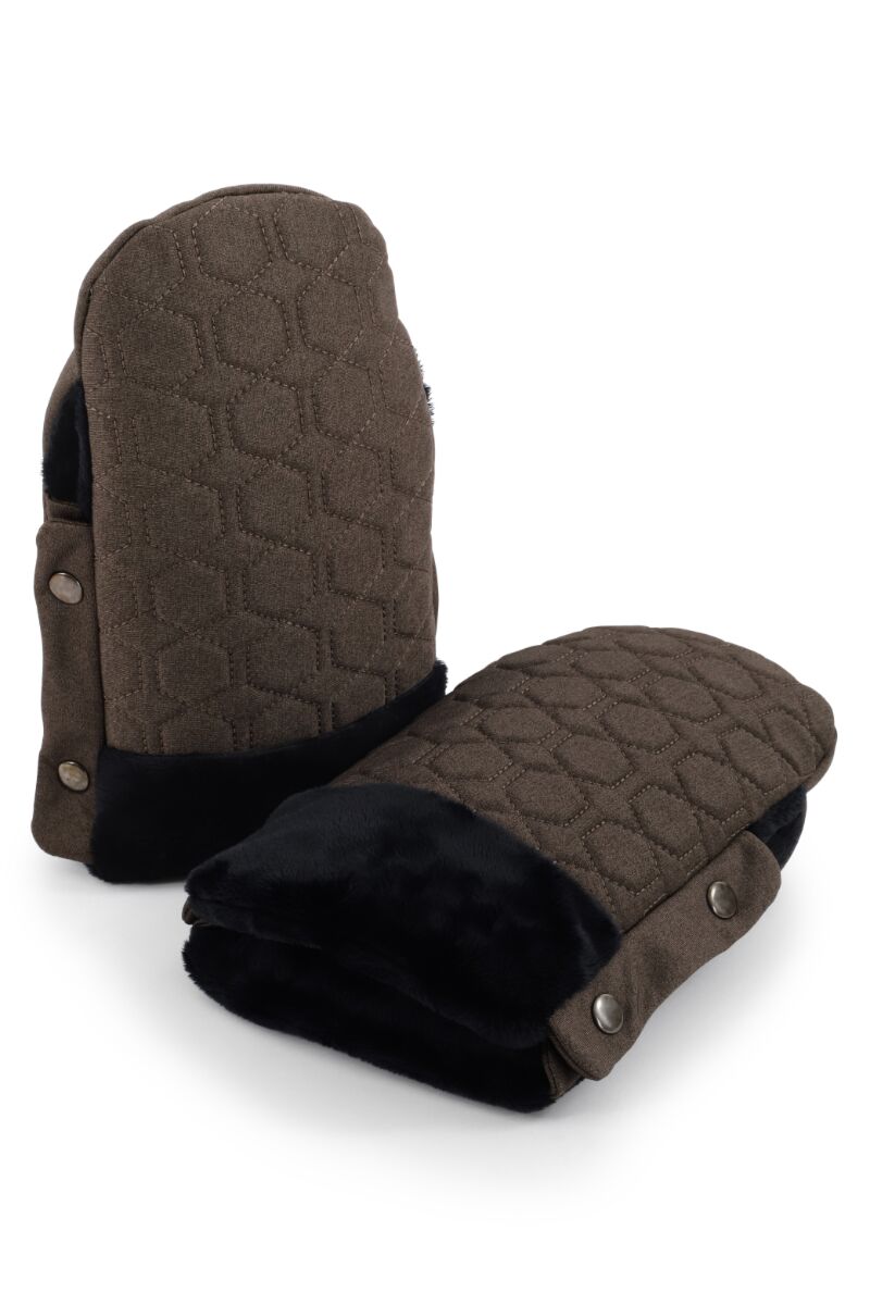 Egg Handmuffs Chocoate Velvet