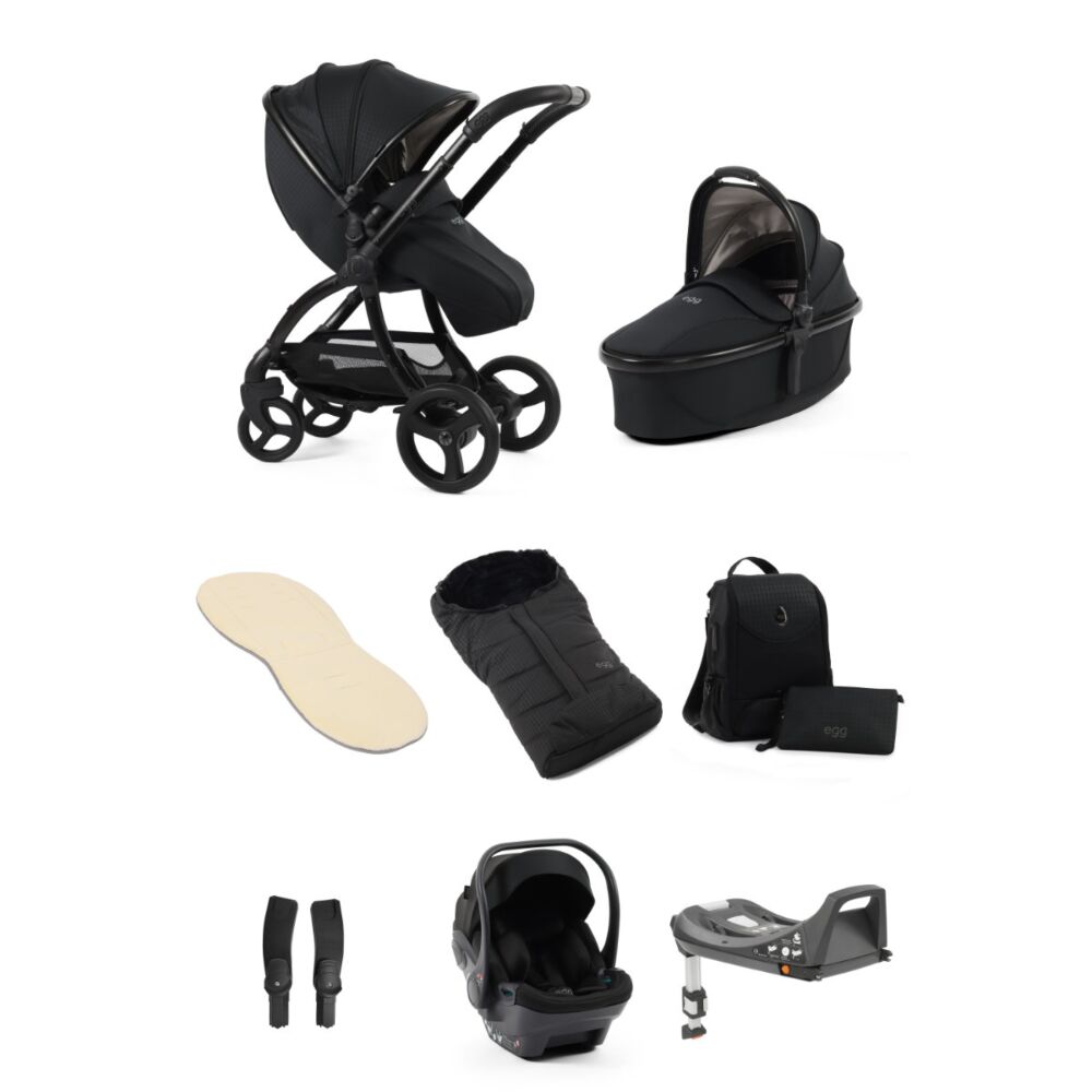Egg 3 Luxury Bundle with Egg Shell & Base - Houndstooth Black