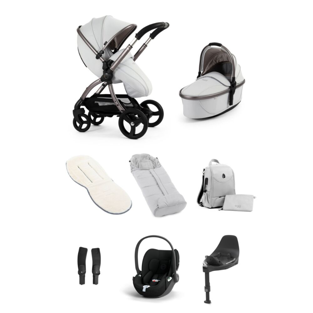 Egg 3 Houndstooth Silver Anniversary edition with Cybex Cloud T and base T