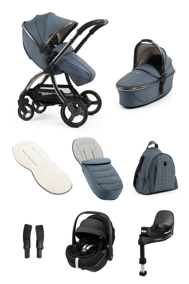 Egg 3 Luxury Bundle with Maxi Cosi Pebble 360 Pro 2 and Rotating slide base - Topaz