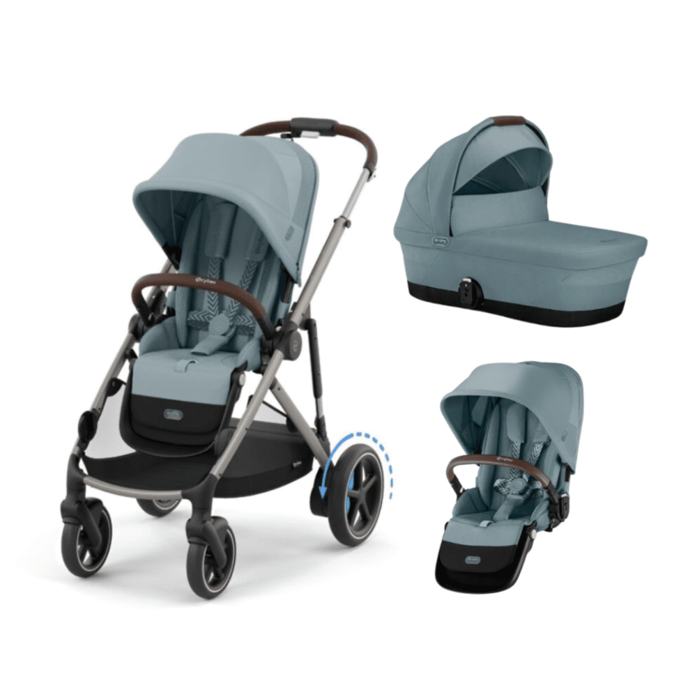 Ex display eGazelle, Cot S and second seat - Stormy blue 