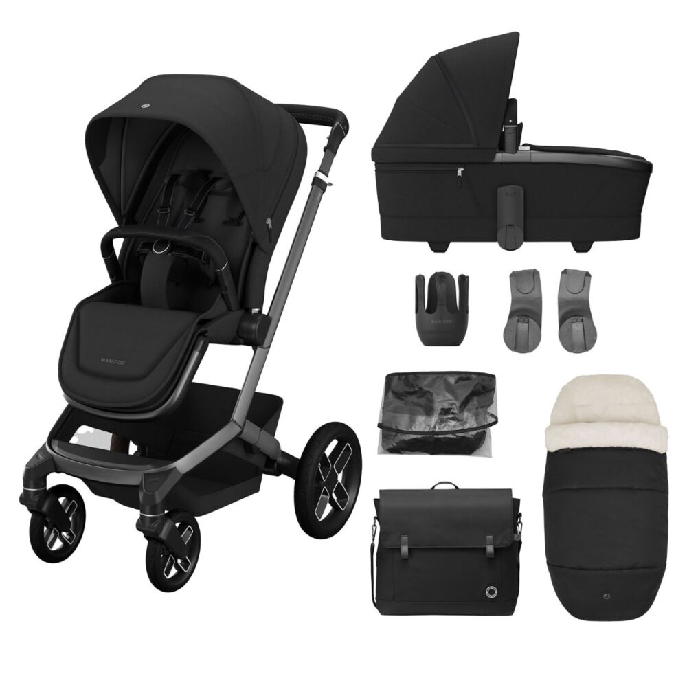 Maxi Cosi FAME 7 piece Essential bundle- Twillic Black 