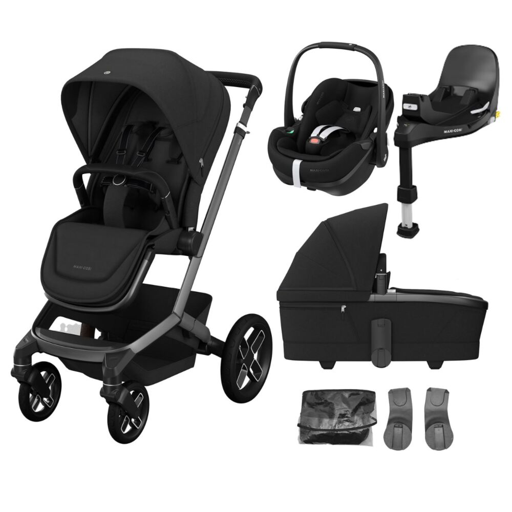 Twillic Black - Maxi Cosi FAME travel system - Pebble 360 Pro and base 