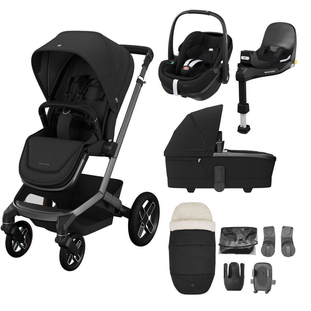 Maxi Cosi Fame premium bundle 10 piece Twillic Black
