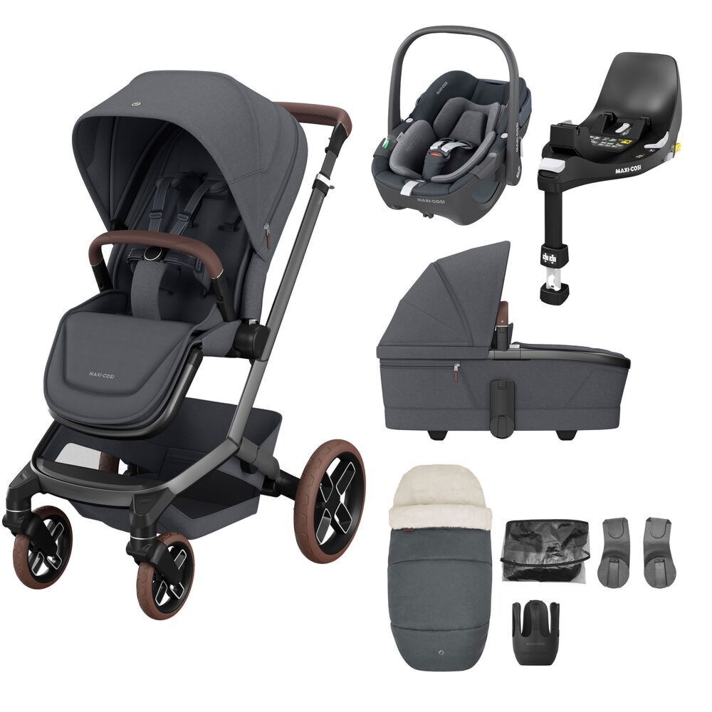 Maxi Cosi Fame in Twillic Graphite 8 piece bundle