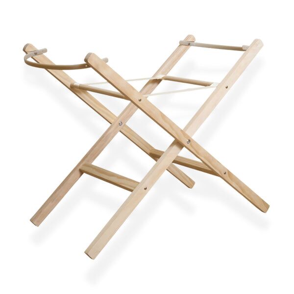 Clair De Lune Wooden Folding Moses Basket Stand - Natural