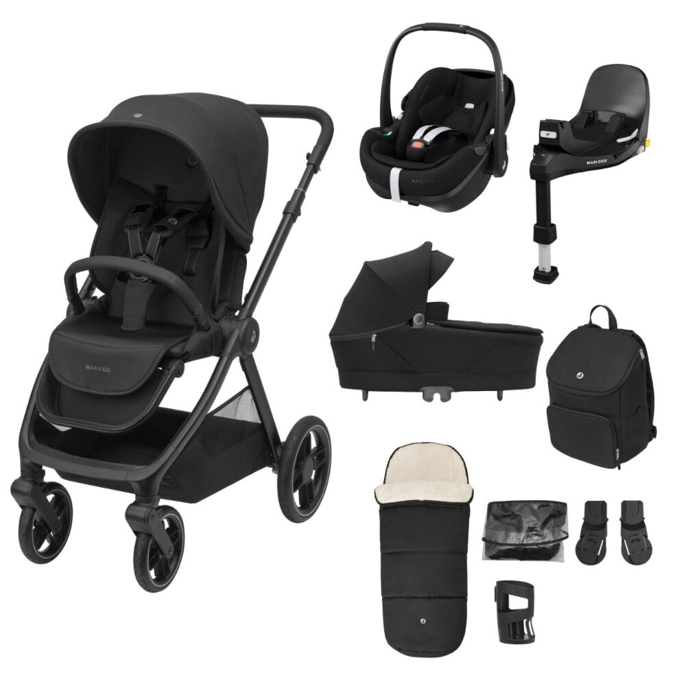 Maxi Cosi Oxford+ 9 Piece Premium bundle - Twillic Black