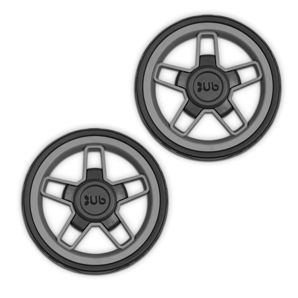 Uppababy Minu V2 rear wheels in Silver for the Silver Framed Minu V2