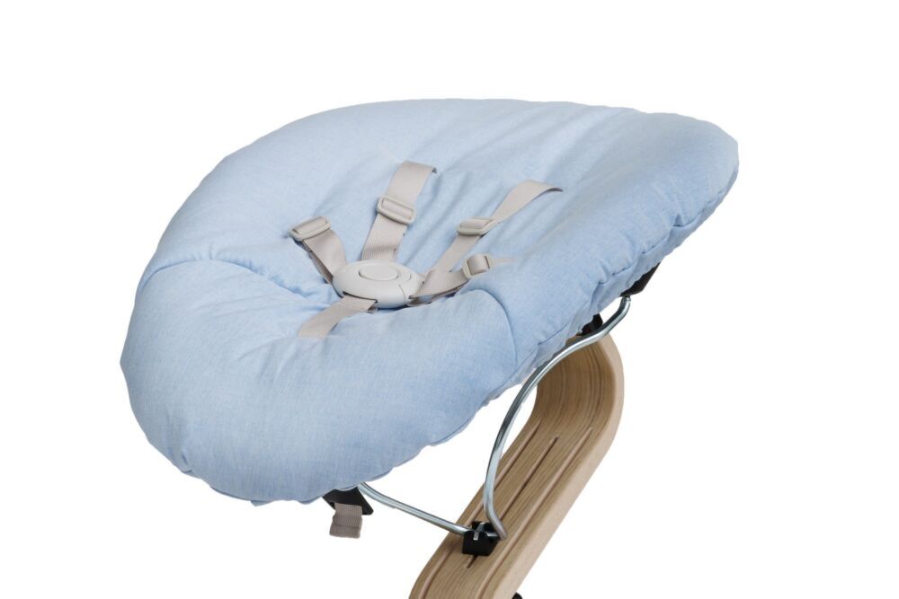 Nomi Baby Base Black with Pale Blue/Sand Mattress