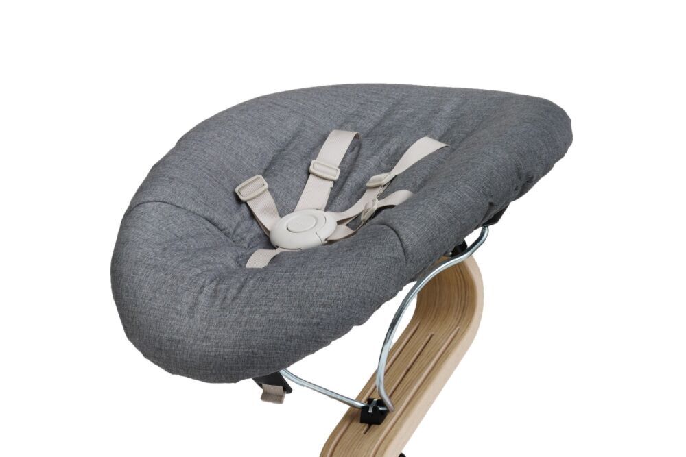 Nomi Baby with mattress in Dark Grey