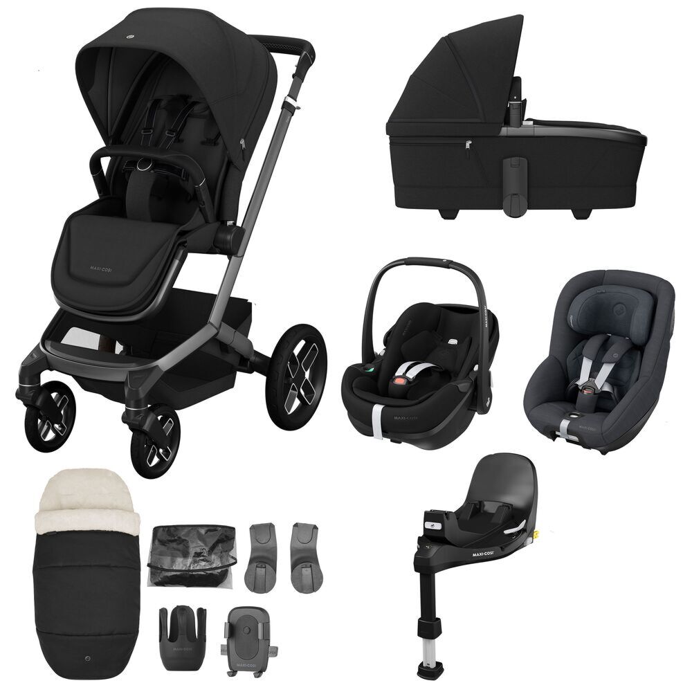 Maxi Cosi FAME 10 Piece Premium Bundle - Twillic Black