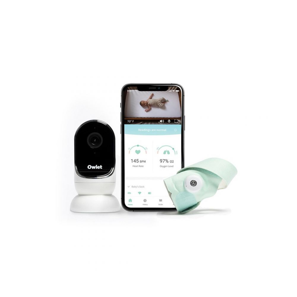 Owlet Monitor Duo - V3 Showing Smart sock and Cam V3