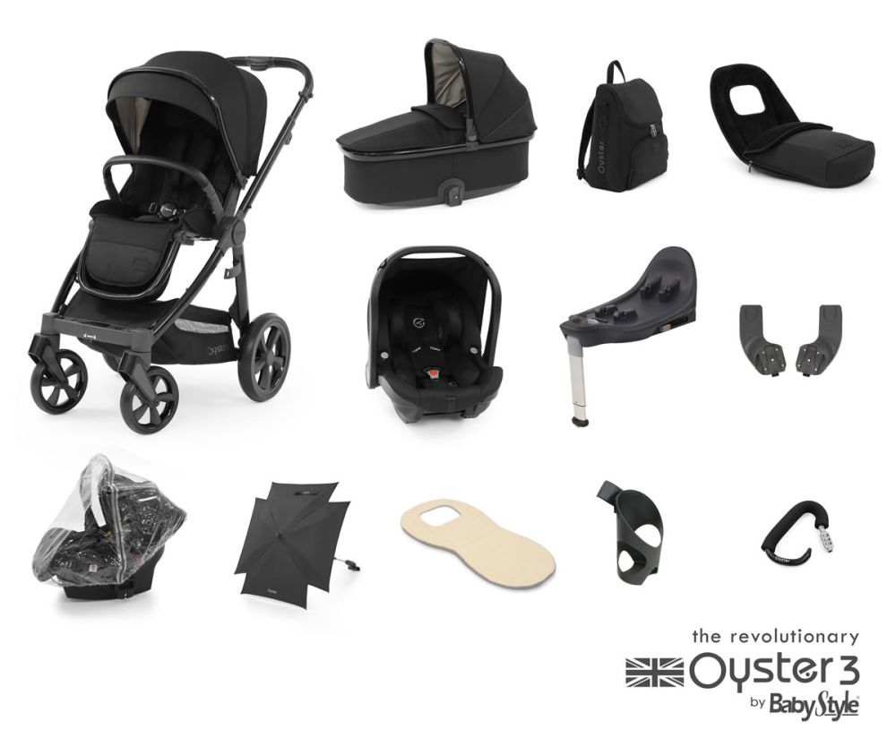 Babystyle Oyster 3, Maxi Cosi Pebble 360 Pro & Base Ultimate Bundle - All Colours
