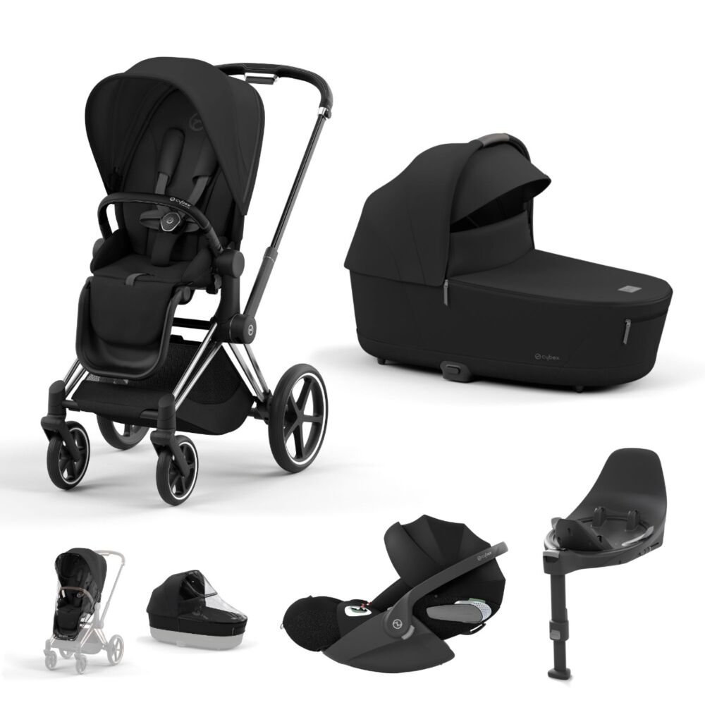 Cybex Priam Bundle Sepia Black with Chrome Black frame