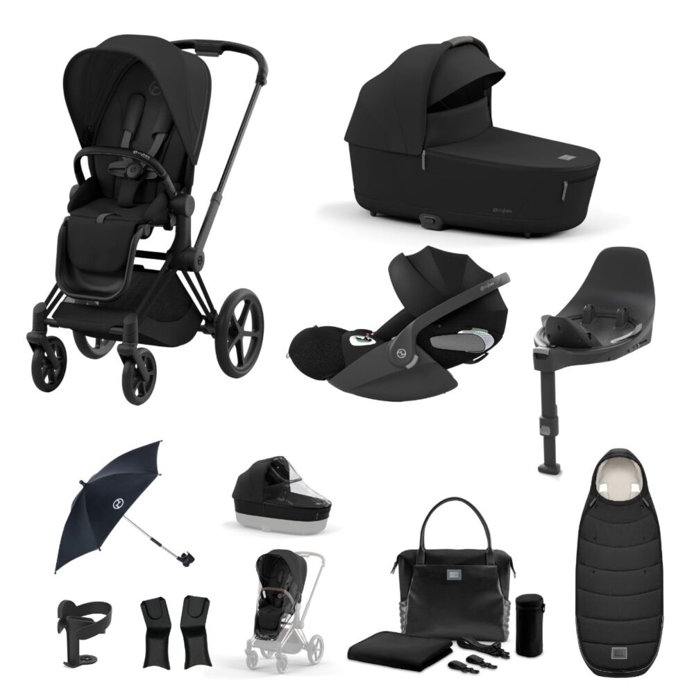 Cybex Priam 4 bundle with Matt Black Frame 