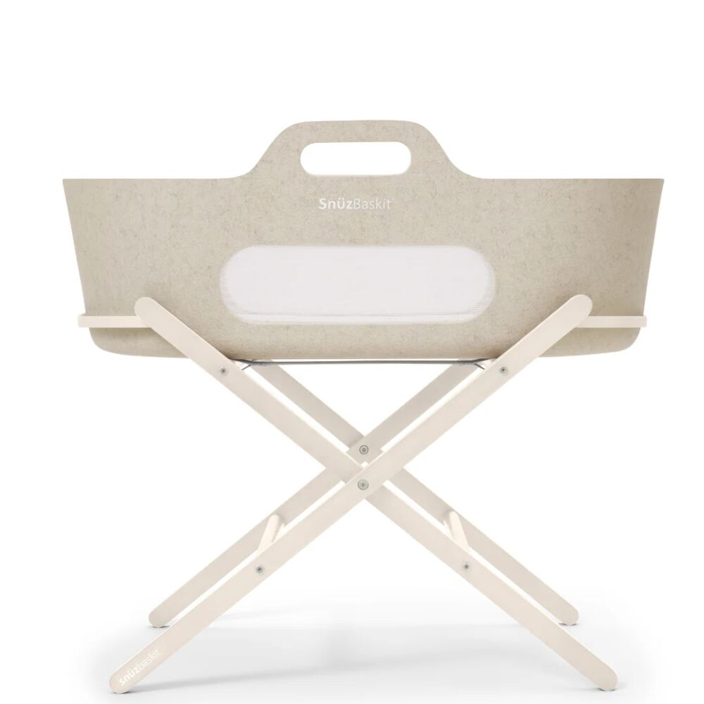 SnuzBaskit Moses Basket with Cashmere Stand - Barley