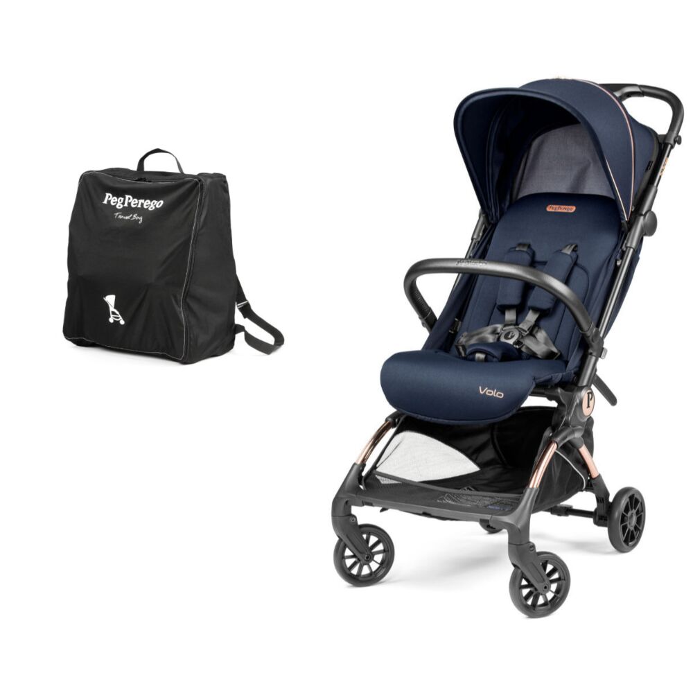 Peg Perego Volo travel stroller Blue Shine with Travel Bag