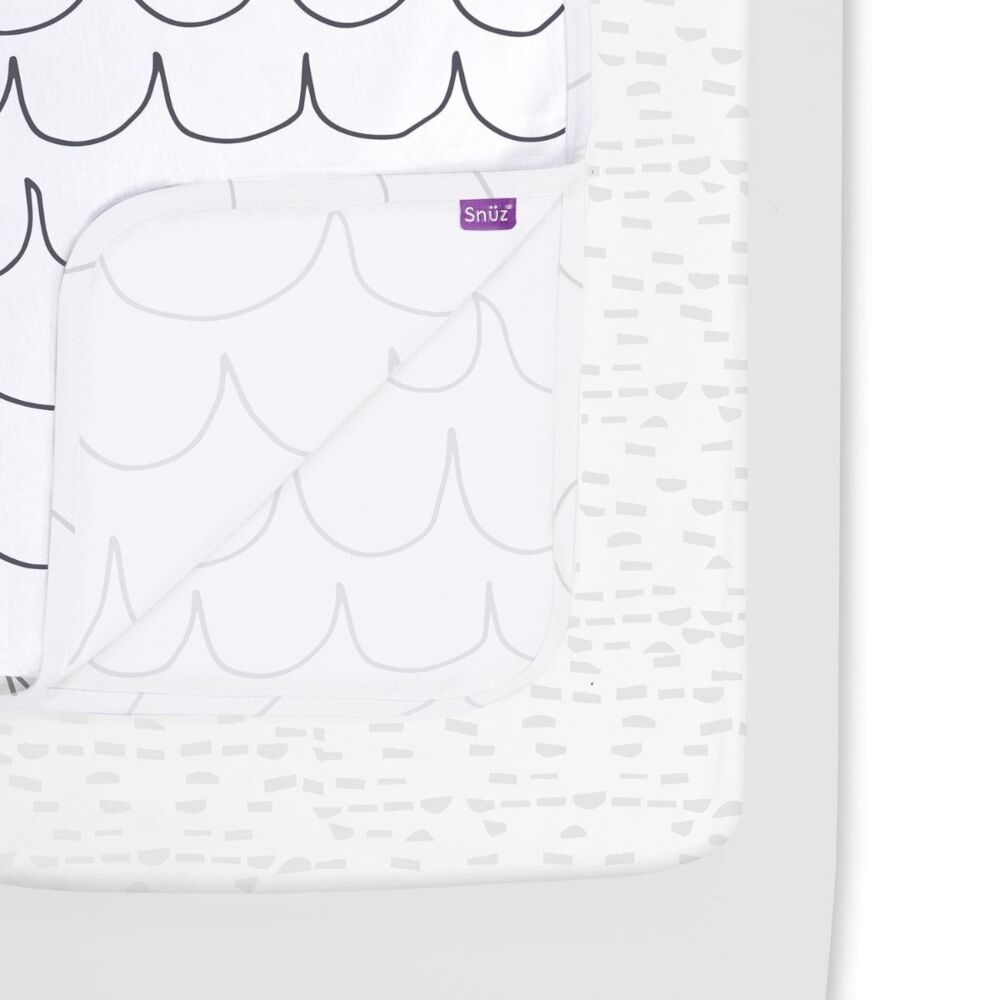 Snuz 3pc. Crib Bedding Set - Wave Mono