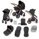 Bronze - Stomp Luxe 2 in 1 Premium Pushchair Midnight/Tan included items