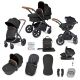 Black - Stomp Luxe All in One i-Size Travel System Black/Midnight/Tan