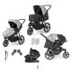Space Grey - Venus Prime Jogger i-Size Travel System showing the included items