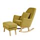 Ochre - Eden Deluxe Rocking Chair and Stool shown at an angle