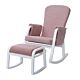 Blush Pink - Dursley Rocking Chair and Stool showing both items