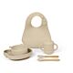 Ickle bubba 6 PIECE SILICONE FEEDING SET - Beige Bear