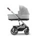 Lava Grey - COT S LUX  showing the carrycot on the chassis