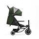 smarTrike Traveler Stroller Forest Green in lay flat / fully reclined position