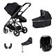 Babystyle Gravity+ 5 in 1 travel system with carrycot, capsule car seat and isofix base - carbonite