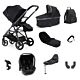  Babystyle Oyster Gravity+ 9 in 1 Travel System - Carbonite with footmuff, capsule car seat, carrycot, changing bag and cup holder