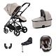 Babystyle Oyster Gravity+ 5 in 1 travel system in Stone with carrycot, capsule car seat and base
